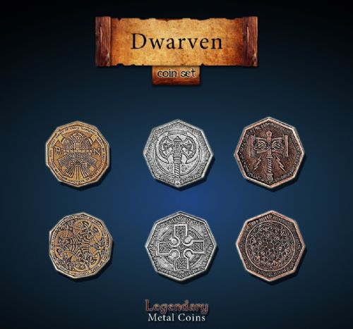 Dwarven Coin Set Legendary Metal Coins